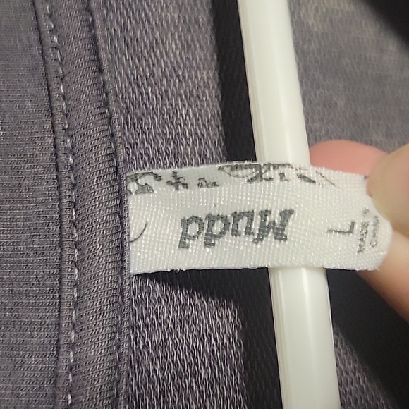 Mudd Jrs Large Distressed Front Tie Sweater Long Sleeve Top Gray Brown - Picture 7 of 9